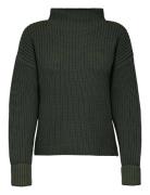 Slfselma Ls Knit Pullover Selected Femme Green