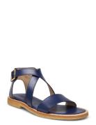 Sandals - Flat - Open Toe - Op ANGULUS Navy