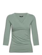 Surplice Jersey Top Lauren Ralph Lauren Green