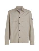 Cotton Nylon Overshirt Calvin Klein Beige