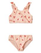 Bow Printed Bikini Set Liewood Pink