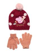 Bonnet & Gloves Peppa Pig Pink