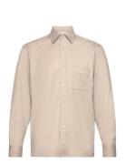 Boxy Wool Twill Shirt Filippa K Beige