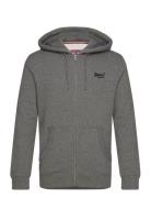 Essential Logo Zip Hoodie Superdry Grey