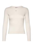 Tjw Slim Essential Rib Ls Tommy Jeans Cream