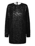 Sequins Low Back Dress ROTATE Birger Christensen Black