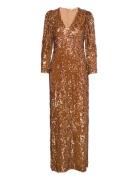 Sequins Maxi Dress By Ti Mo Brown