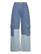 Overdyed Cutline Denim Ganni Blue