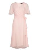 Belted Georgette Dress Lauren Ralph Lauren Pink