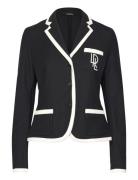 Two-T Stretch Cotton Piqué Blazer Lauren Ralph Lauren Black