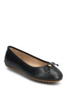 Jayna Nappa Leather Driver Flat Lauren Ralph Lauren Black