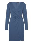 Ring-Trim Stretch Jersey Cocktail Dress Lauren Ralph Lauren Blue