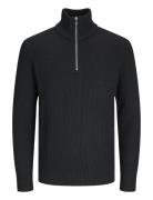 Jjeperfect Knit Half Zip Sn Jack & J S Black