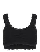 Silk Bralette W/ Lace Rosemunde Black