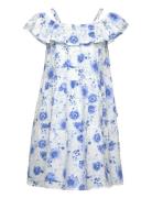 Dress Linen Off Shoulder Lindex Blue