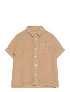 Reg. Linen Ss Shirt GANT Beige