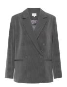 Joellegz Mel. Pinstripe Blazer 2.0 Gestuz Grey