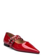 Eyelets Ballerina Naplack Ganni Red