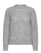 Saanour Pointelle Sweater 7355 Samsøe Samsøe Grey