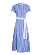 Stripe Ss Midi Dress Tommy Hilfiger Blue