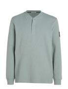 Badge Waffle Ls Henley Calvin Klein Jeans Grey