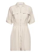 Viscose Day Dress Calvin Klein Jeans Cream