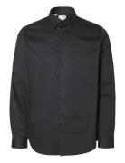 Slhslim-Performance Shirt Ls Noos Selected Homme Black