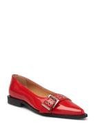 Biavictoria Buckle Ballet Flat Nappalak Bianco Red