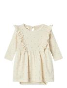 Nbfgago Kna Ls Body Dress Lil Lil'Atelier Beige