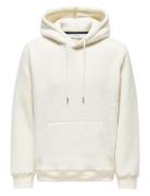 Onsemilio Reg Teddy Hoodie Sweat Vd ONLY & SONS White