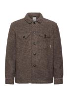 Textured Twill Overshirt Lindbergh Brown