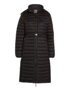 Lw Padded Smocking Midi Coat Calvin Klein Black