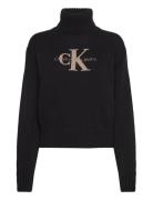 Chenille Monologo Sweater Calvin Klein Jeans Black