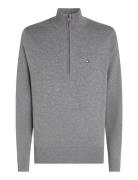 Essential Cotton Zip Mock Tommy Hilfiger Grey