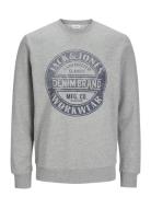 Jjjeans Sweat O-Neck Jack & J S Grey