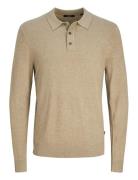 Jprblawilliam Knit Polo Ls Jack & J S Beige