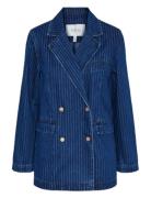 Yaslomira Ls Denim Blazer S. YAS Blue