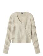 Nlfstidet Ls Crop Wrap Knit LMTD Cream