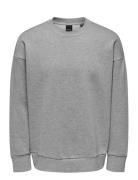 Onsdan Life Rlx Heavy Sweat Crew ONLY & SONS Grey