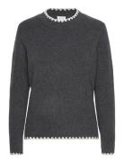 Vihefna Stitch Detail Knit Top/R Vila Grey