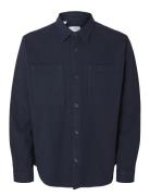 Slh-Heavy Twill Overshirt Ls Noos Selected Homme Navy