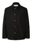 Slhwalter Waxed Cotton Jkt Noos Selected Homme Black