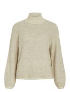 Vilory High Neck L/S Knit Top - Noos Vila Cream