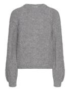 Objflora Re L/S Knit Pullover Noos Object Grey