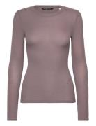 Beauty Layers Top Lsl Crew Neck Triumph Grey