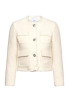 Pocket Tweed Jacket Mango White