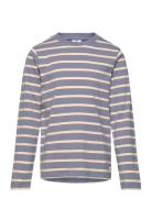 T-Shirt Ls Stripe En Fant Blue