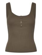 Top With Straps And Buttons Mango Khaki