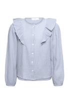 Cheesecloth Cotton Blouse Mango Blue