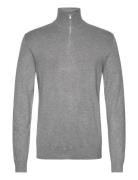 Half Zip Mélange Knit Lindbergh Grey